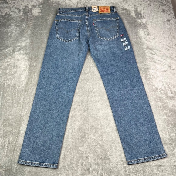 Levis 505 Jeans Men 30x30 Blue Straight Leg Medium Wash Western Cowboy Denim New - Picture 2 of 16